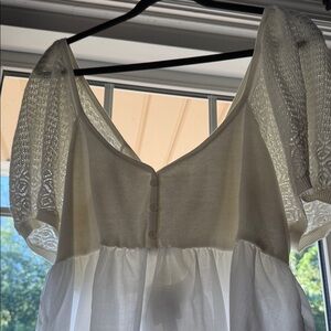 Anthropologie Cream Lace Women's Top
